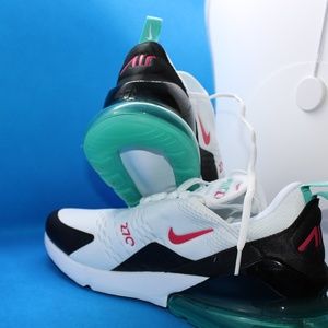 Men's Nike Air Max 270White/Rush Pink/Washed Teal/Black Size 13